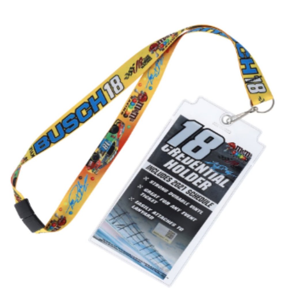 Kyle Busch WinCraft M&M Name and Number Credential Holder Lanyard